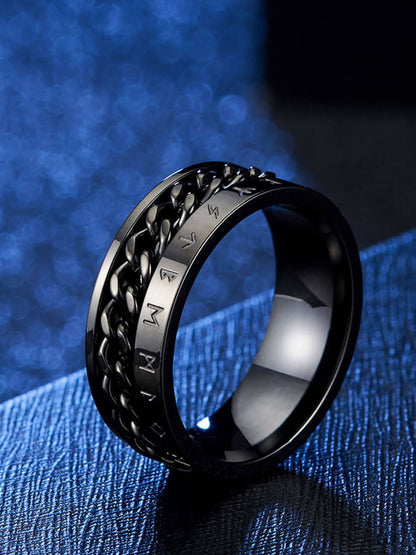 SALTY Men Stainless Steel Arne Link-Chain Finger Ring