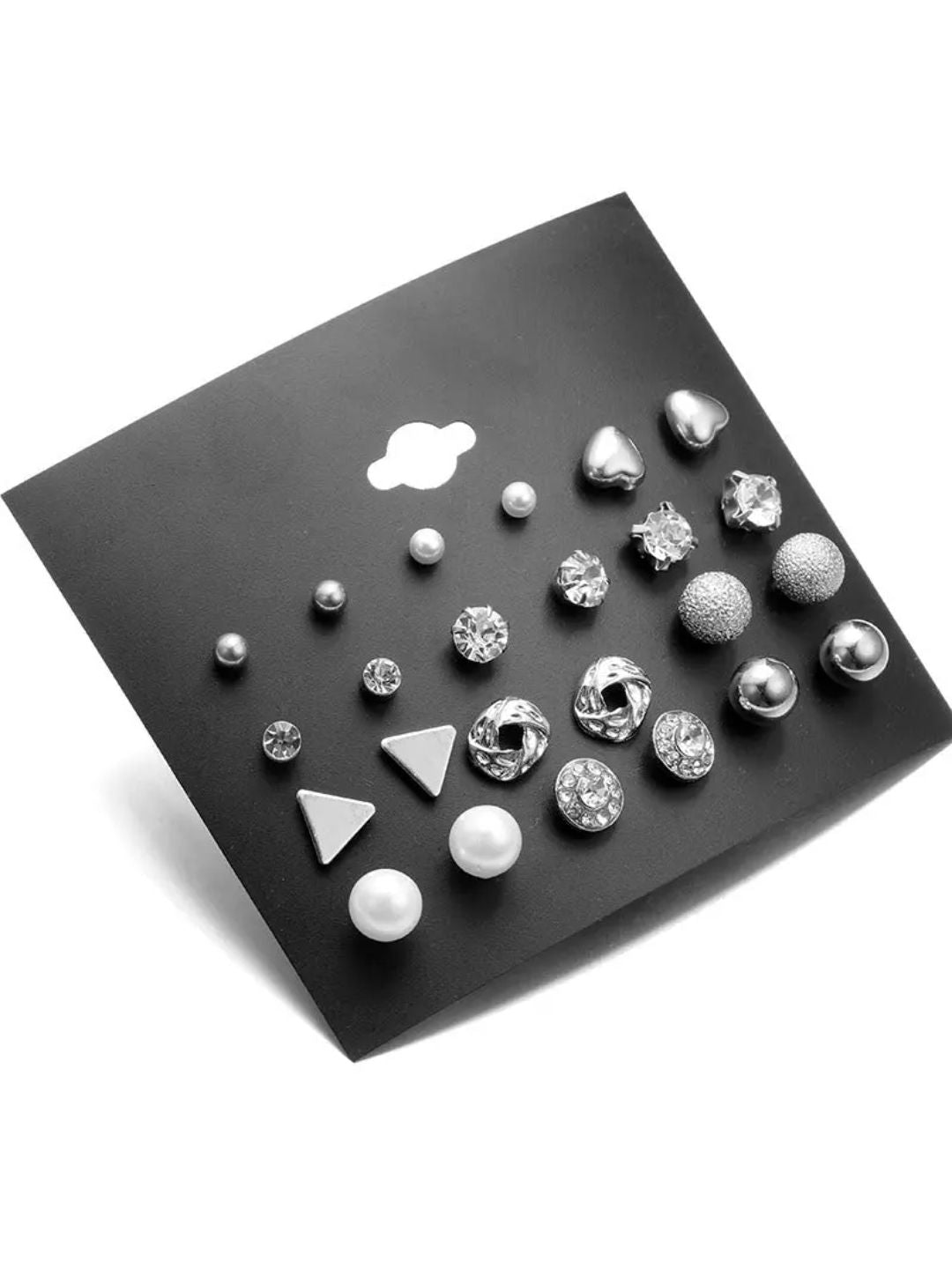 SALTY Set Of 12 Contemporary Studs Earrings