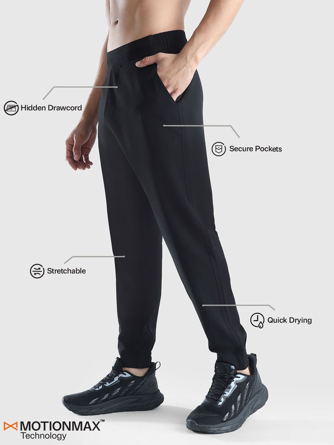 Men Tapered Fit Mid Rise Joggers