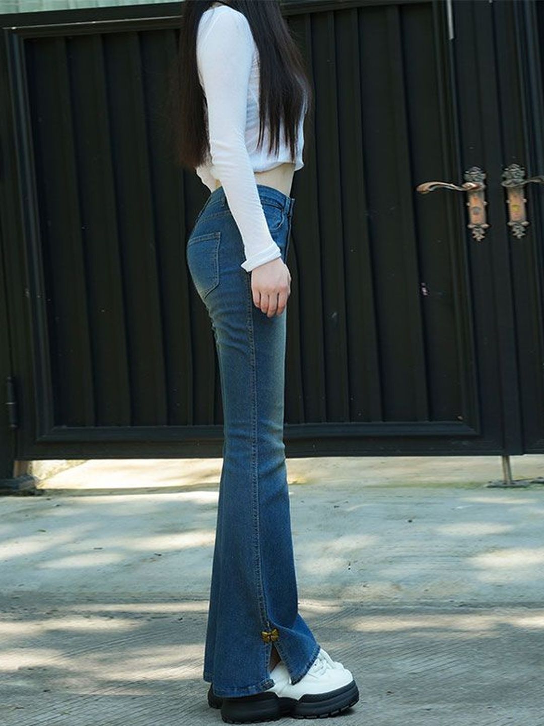 Women Bootcut High-Rise Light Fade Jeans