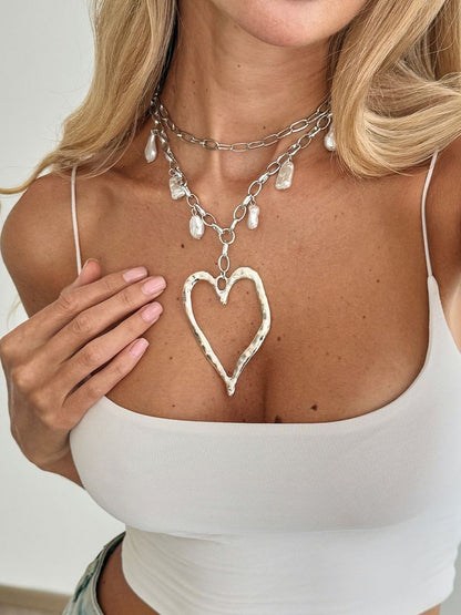 Silver-Plated Enamelled Necklace