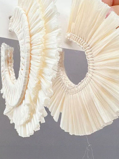 Women Feather Shaped Hoop Earrings