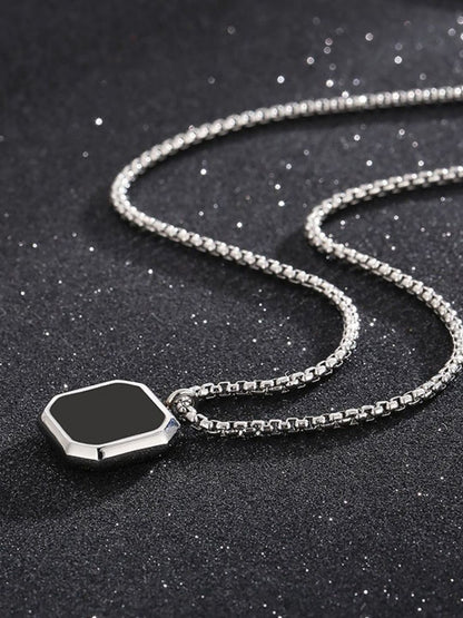 SALTY Men Stainless Steel Stone Studded Jewellery Set