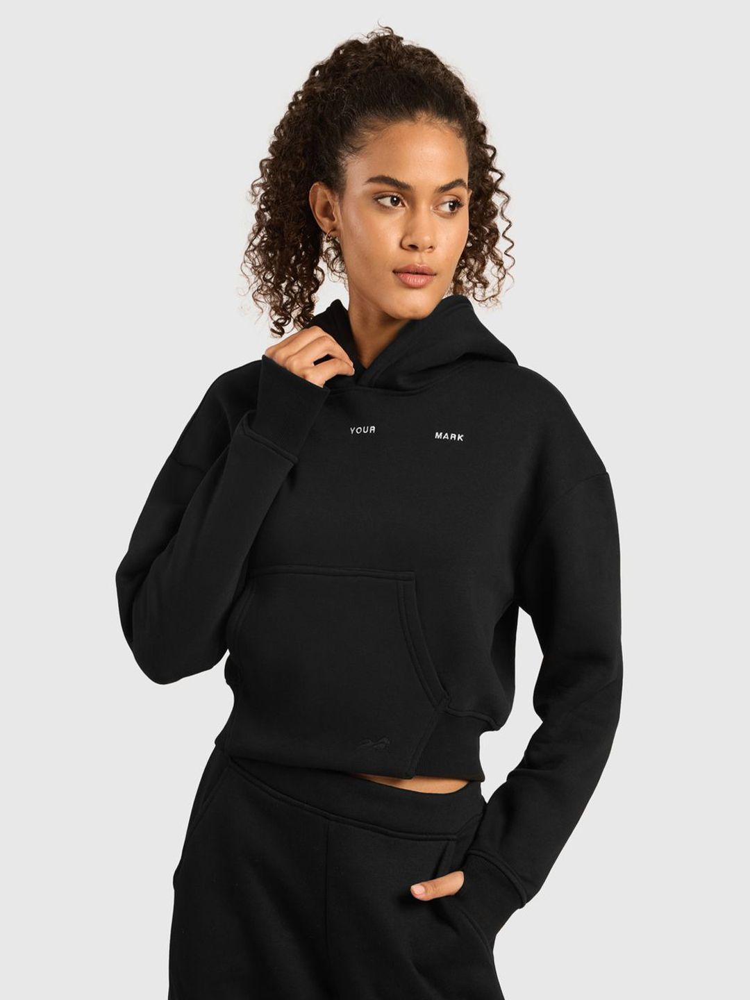 Women Cloud Ease Oversized Cropped Hoodie