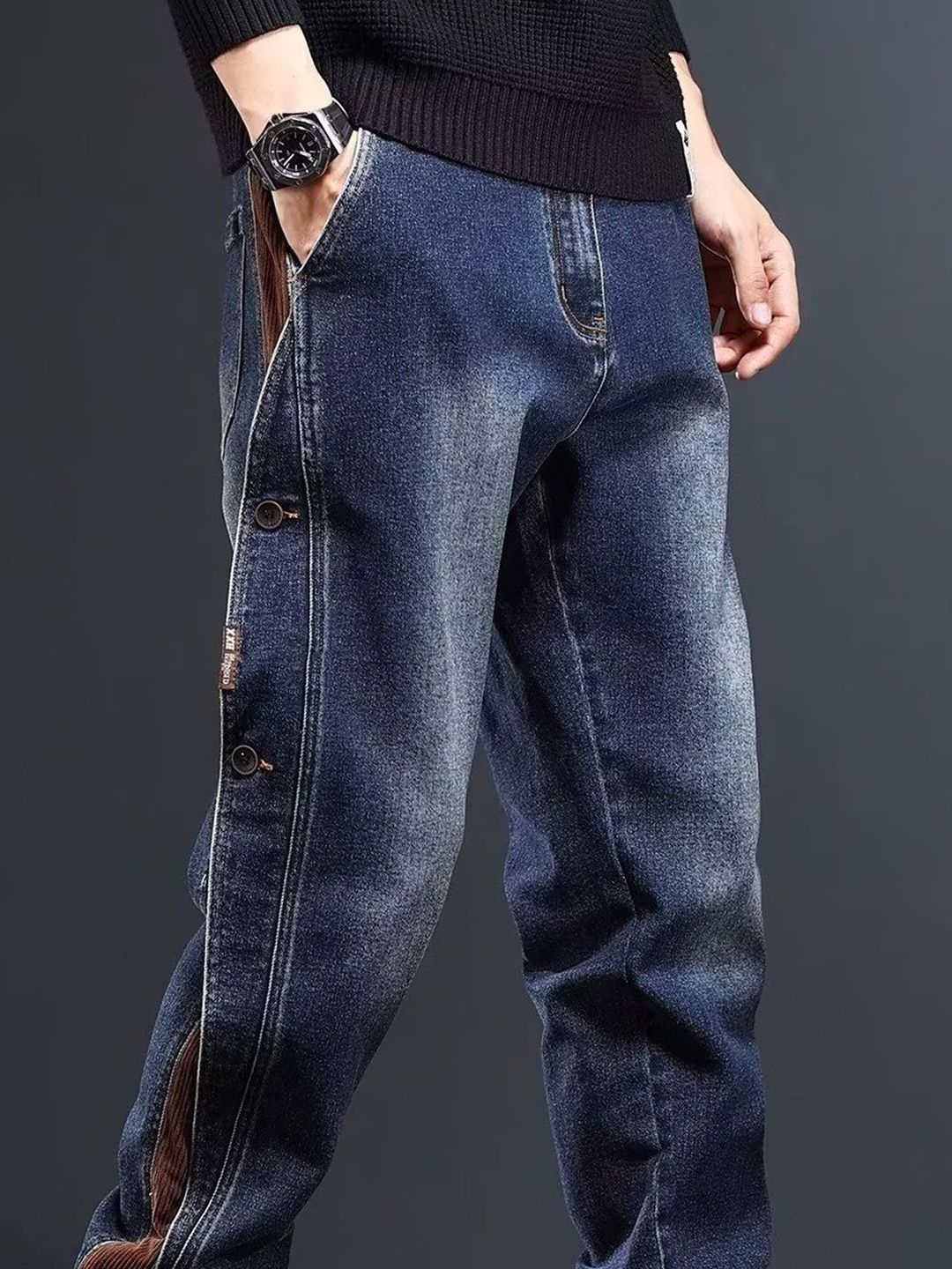 Men Jogger Mid-Rise Heavy Fade Jeans