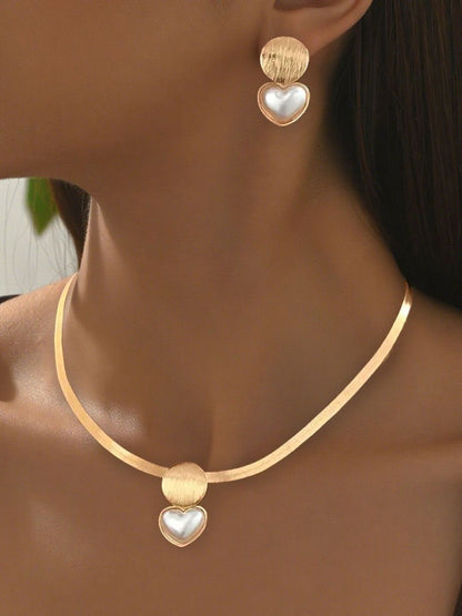 Gold-Plated Stone Studded Jewellery Set