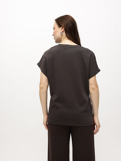 Extended Sleeves Pure Cotton T-shirt