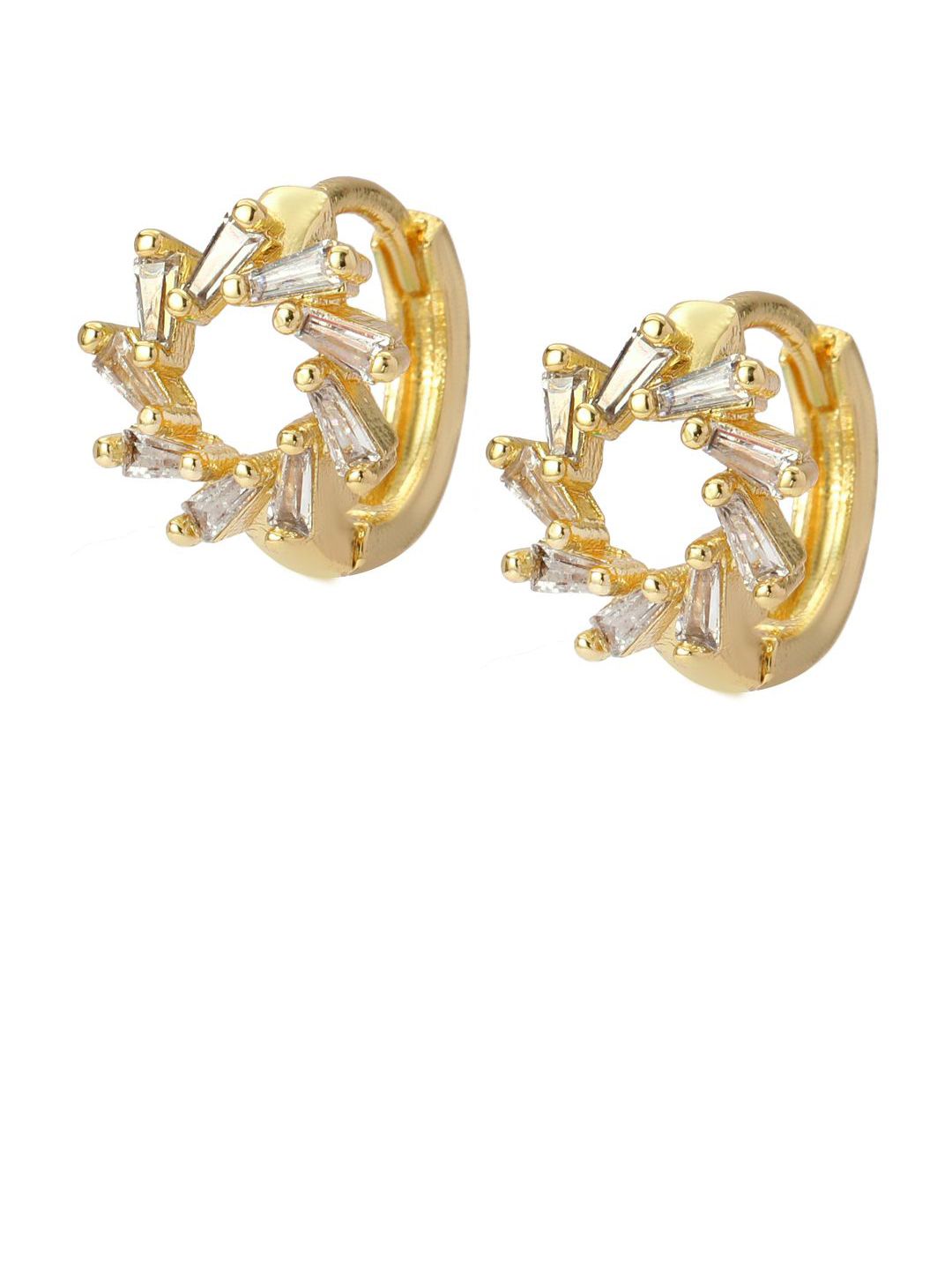 SALTY Gold-Plated Chandrika Vrit Contemporary Studs Earrings