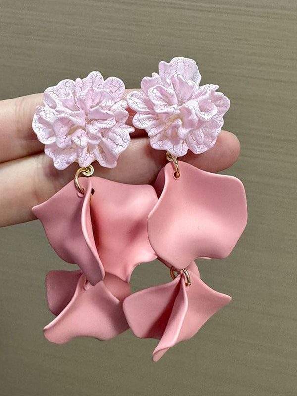 Floral Shaped Drop Earrings