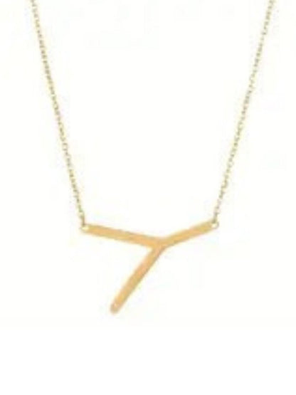SALTY Stainless Steel Chic Alphabet Golden Chain