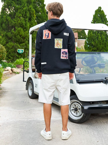 Men Printed Hooded Sweatshirt
