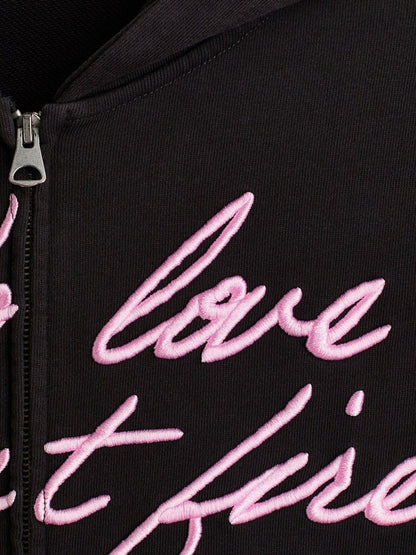 Oversized Fit Zip-Through Hoodie
