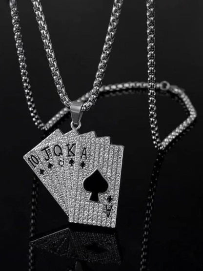 SALTY Men Quirky Cards Pendant with Chain