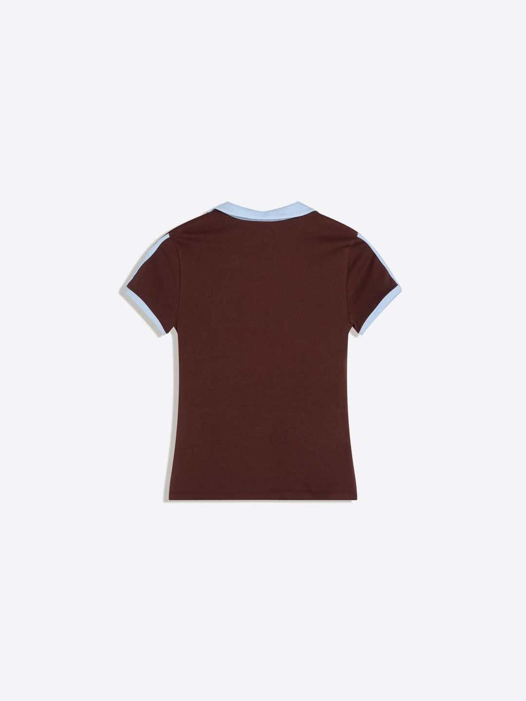 Short sleeve polo collar print T-shirt
