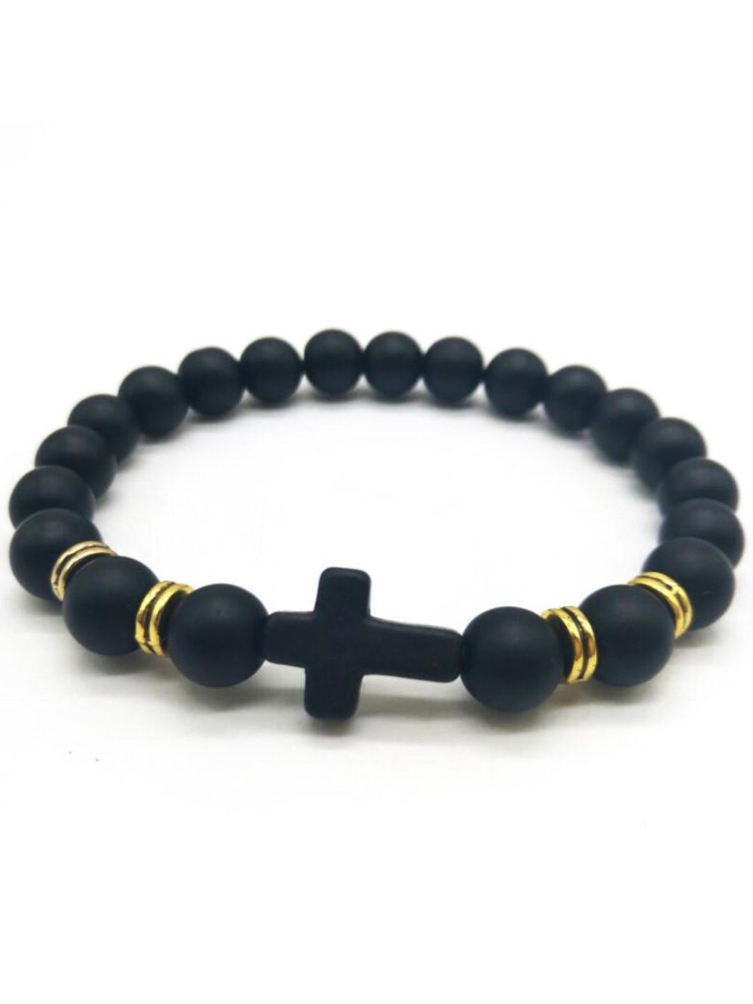 SALTY Men Near God Volcanic Rock-Beaded Elasticated Bracelet