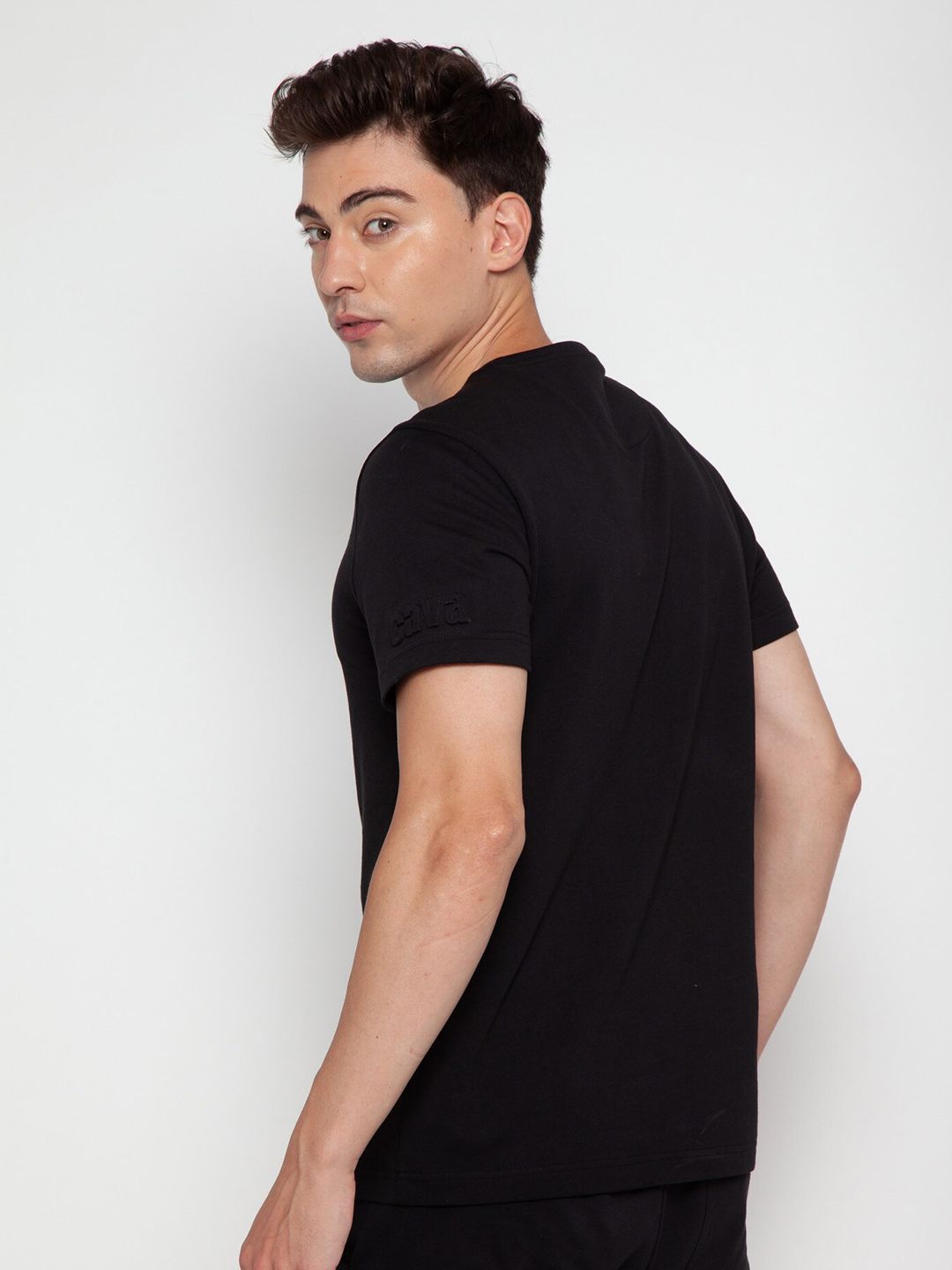 Black Cava Embossed T-Shirt