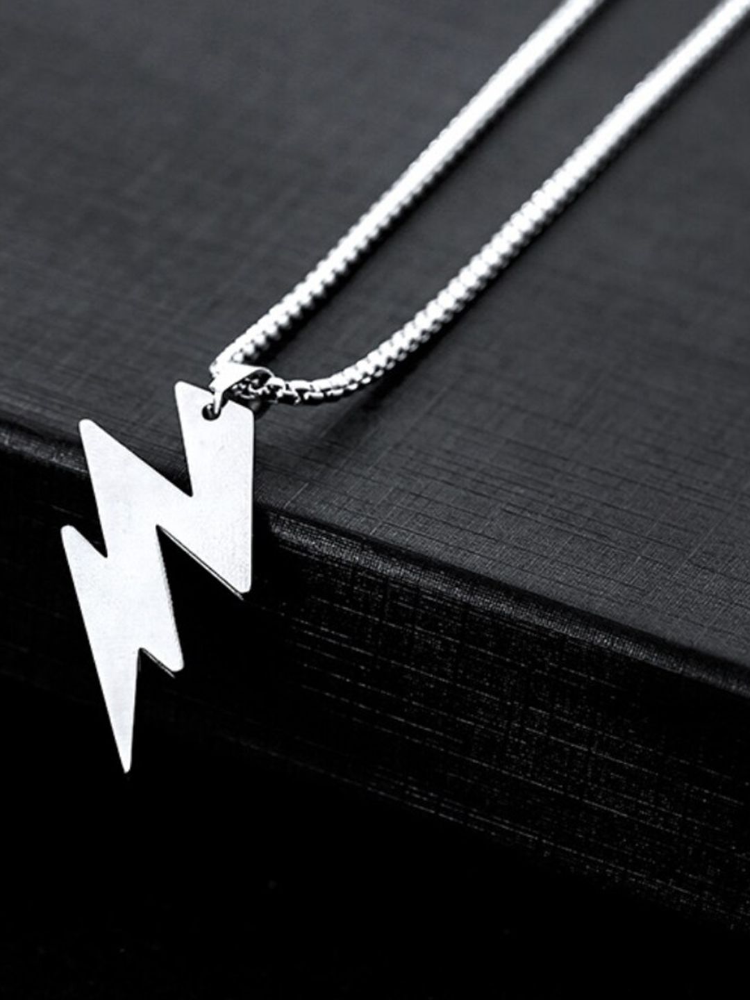 SALTY Silver-Plated Thunderbolt Radiance Pendant With Chain