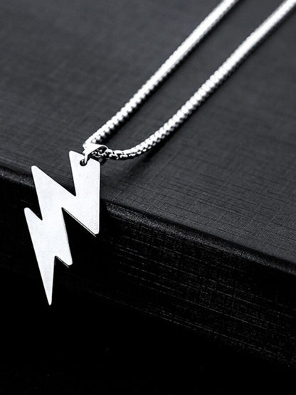 SALTY Silver-Plated Thunderbolt Radiance Pendant With Chain