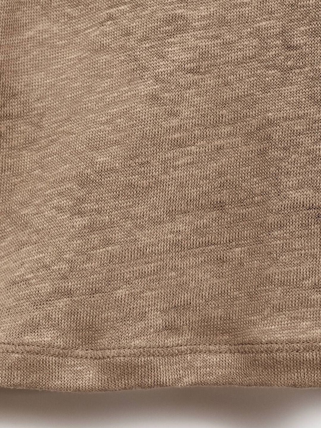 Drop-Shoulder Sleeves Pure Linen T-shirt