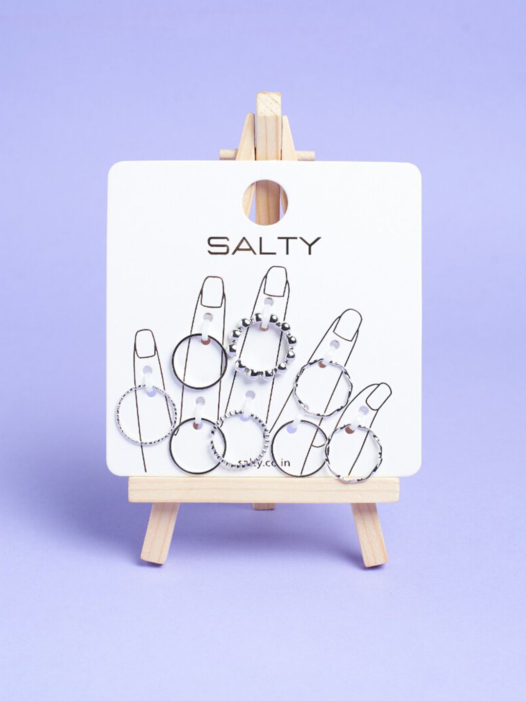 SALTY Set of 8 Nested Whispers Rings