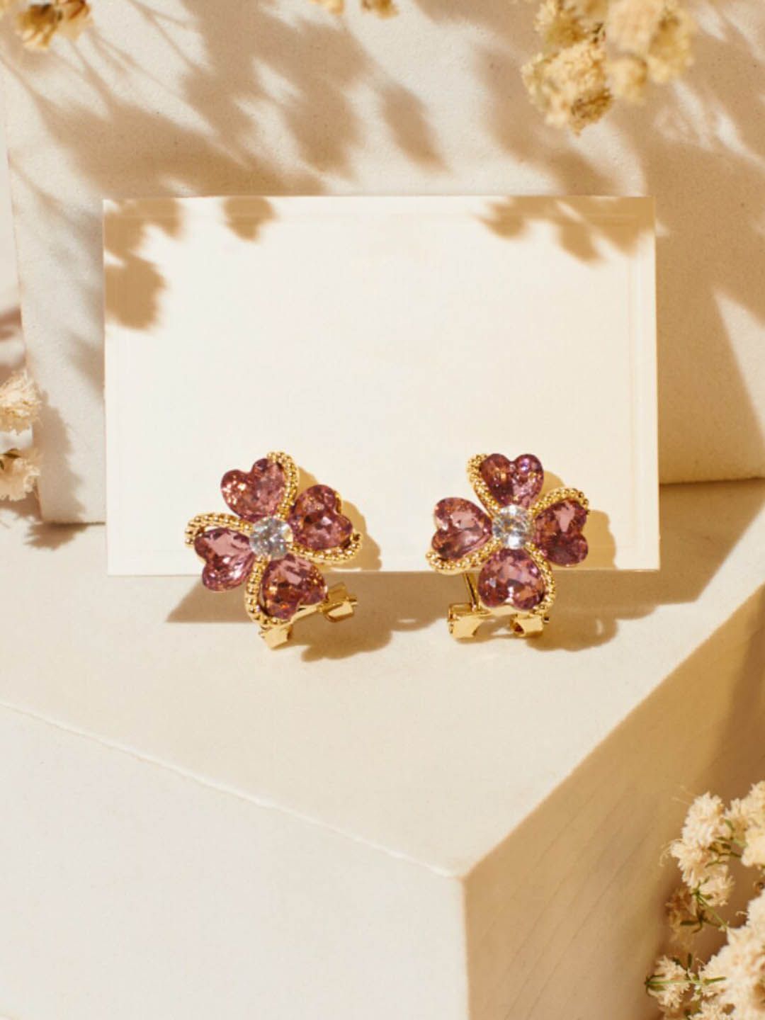 SALTY Gold-Plated Contemporary Stud Earrings