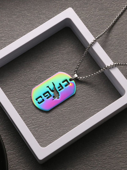 SALTY Silver-Plated Contemporary Pendants With Chain