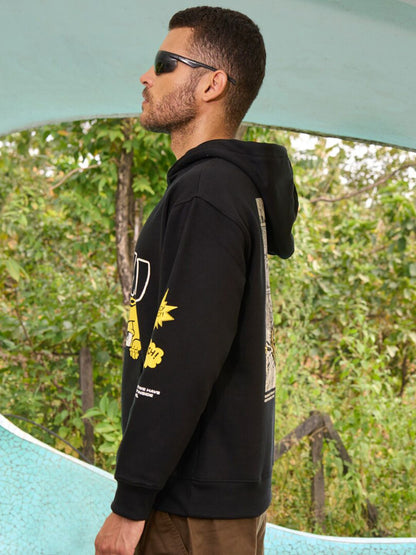Sponge Bob Printed Hooded Long Sleeves Pullover
