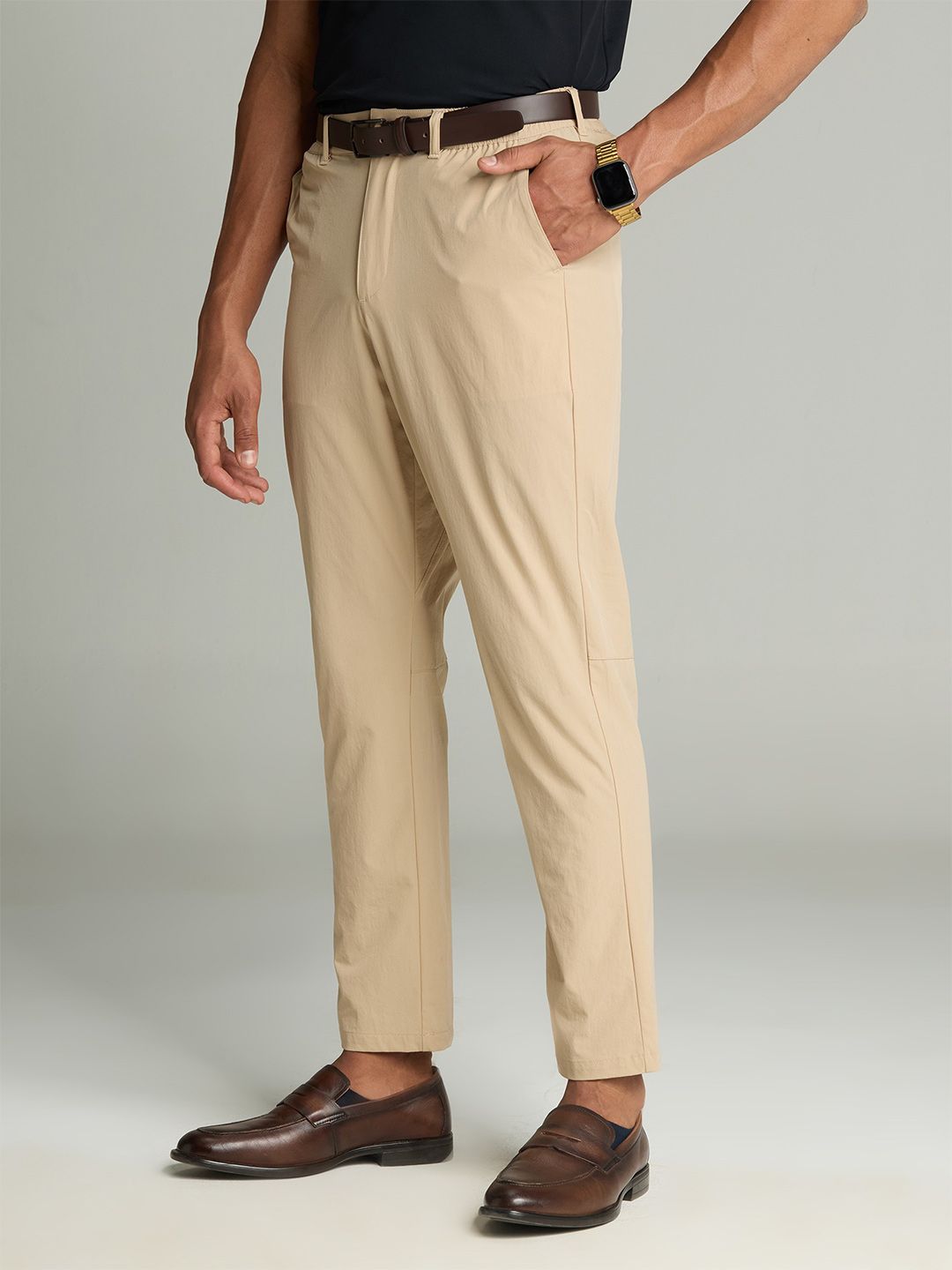 Beige All-Day Stretch Pants