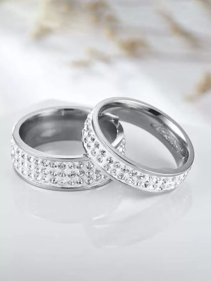 SALTY Men 925 Stainless Steel Tuxedo Band Ring