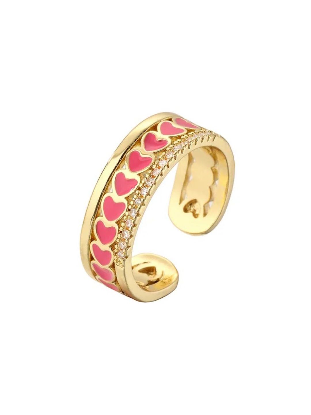 SALTY Stone-Studded Adjustable Finger Ring