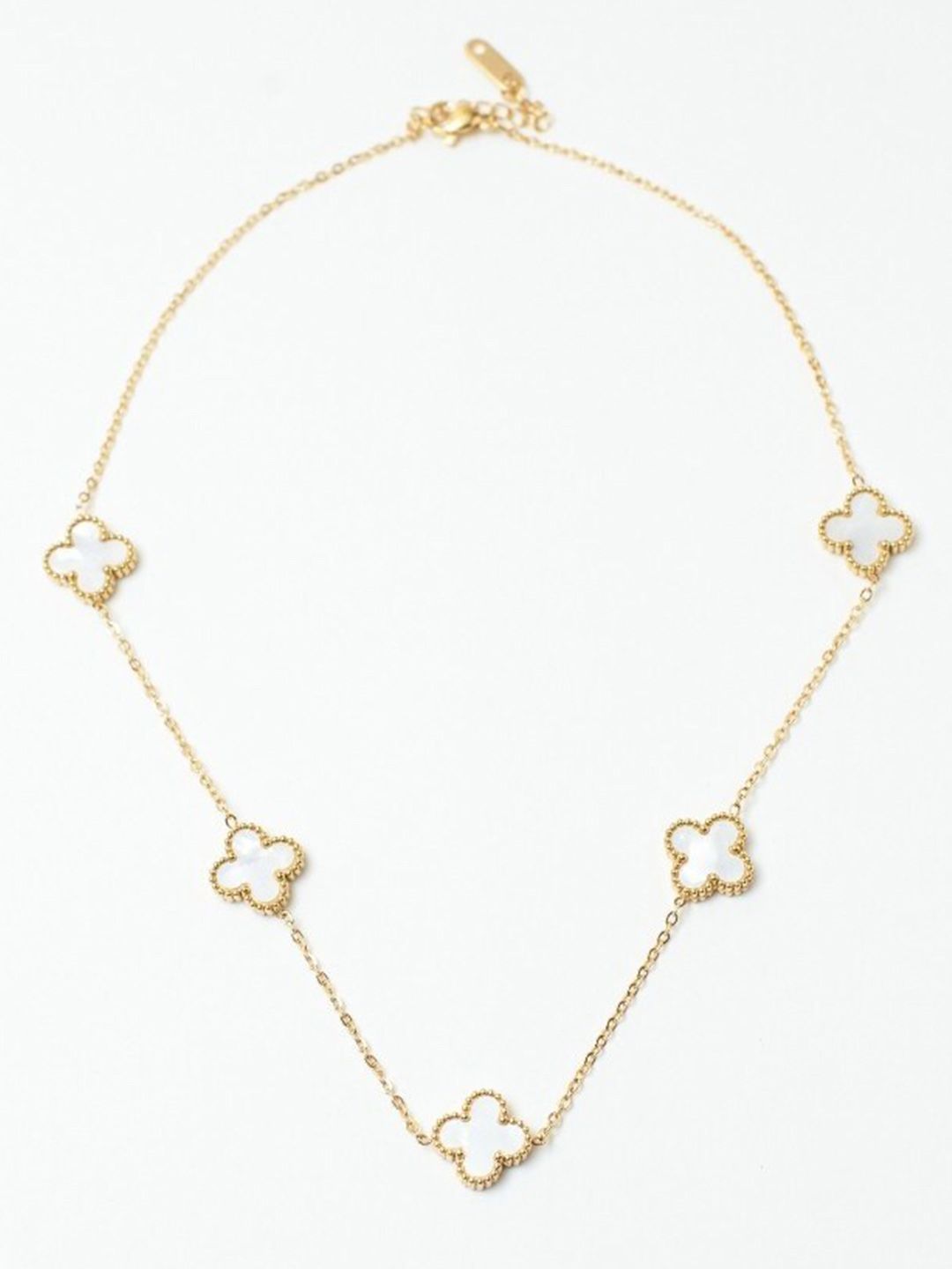 SALTY Mother of Pearl Clover Necklace for Women