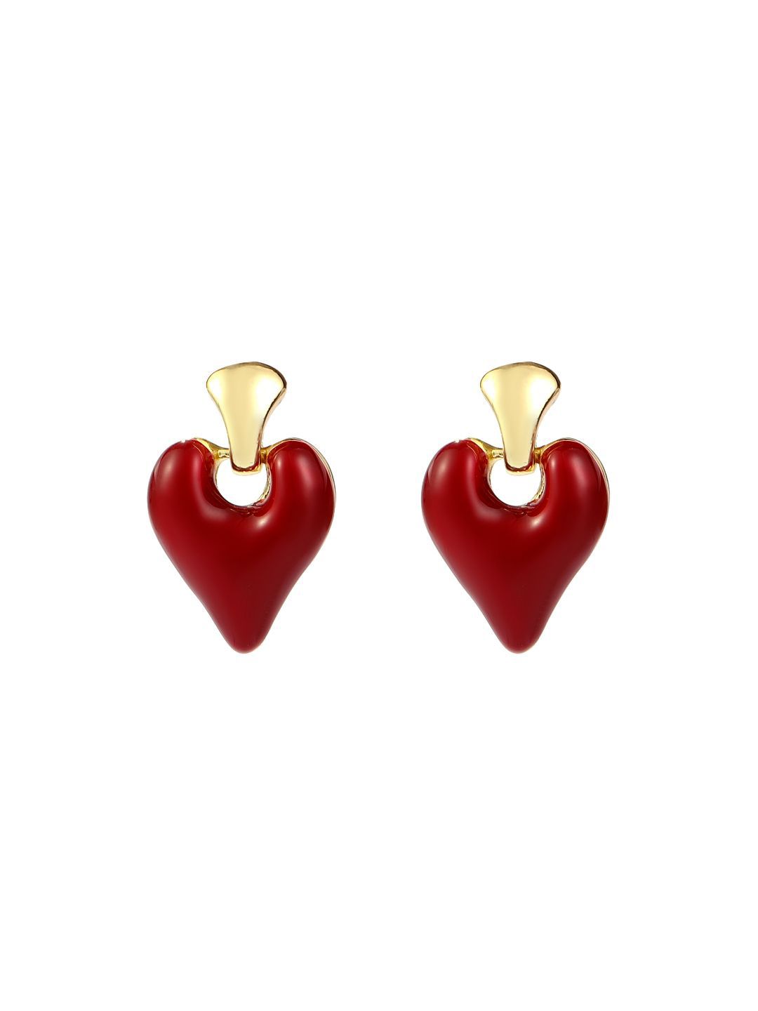 SALTY Valentines Day Love in Cherry Heart Shaped Studs