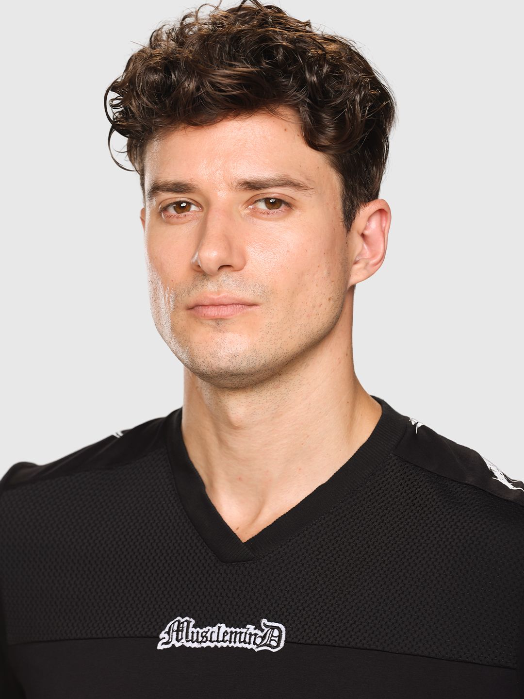Men Graphic Printed V-Neck T-shirt