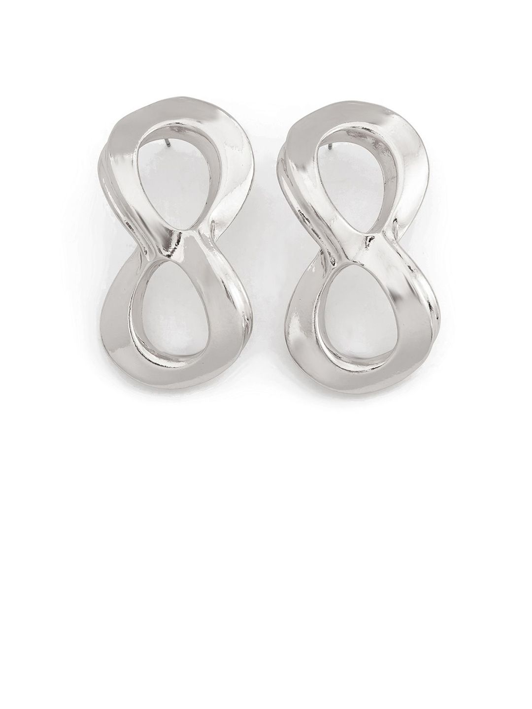 Silver Plated Contemporary Drop Earrings