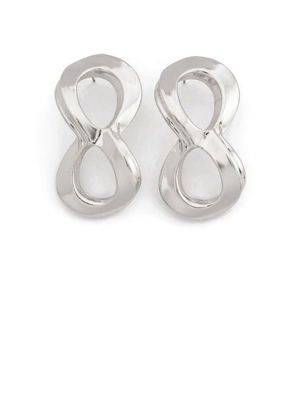 Silver Plated Contemporary Drop Earrings
