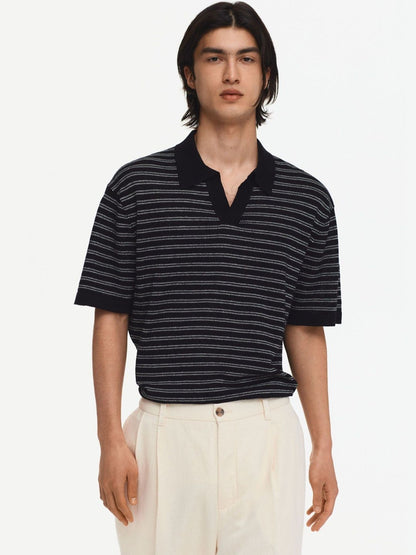 Regular Fit Linen-Blend Polo Shirt