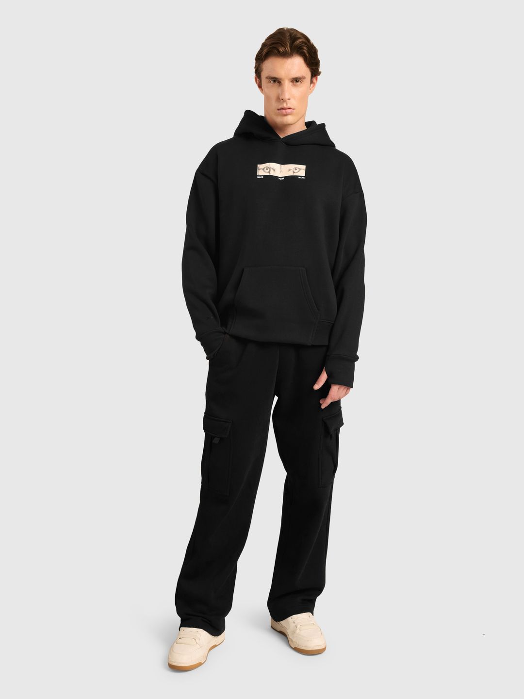 Men Cloud Ease Hooded Oversized Pullover Sweatshirt
