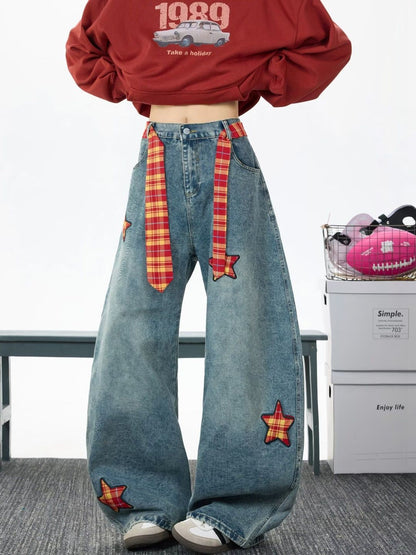 Men Wide Leg Mid-Rise Light Fade Printed Jeans