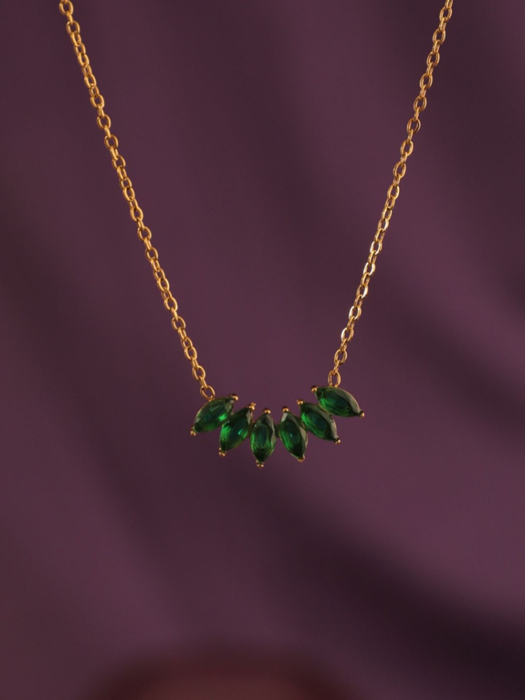 SALTY Stainless Steel Artificial Stones Studded Chain