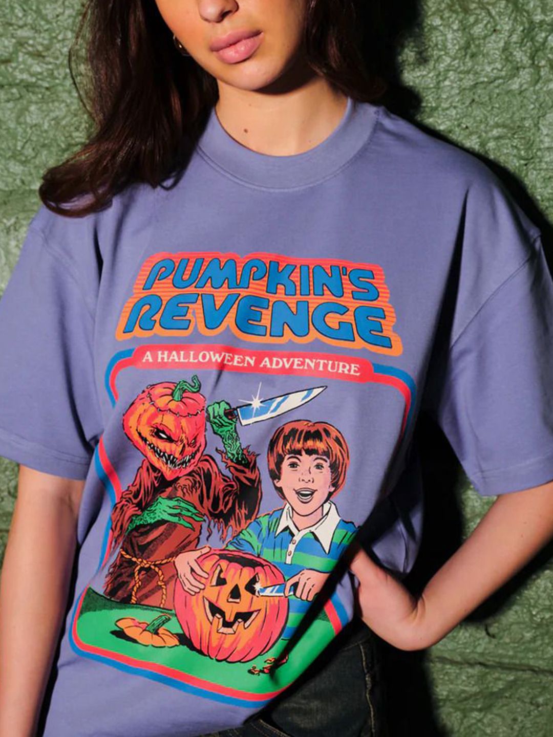 Women Pumpkin Tales Oversized T-shirt