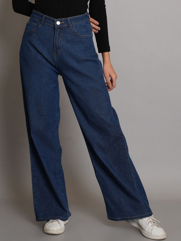 Women Jean Bootcut Straight Fit High-Rise Stretchable Jeans
