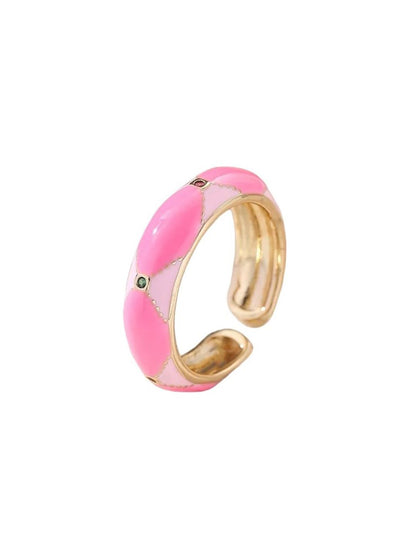SALTY Stones Studded Strawberry Sorbet Ring