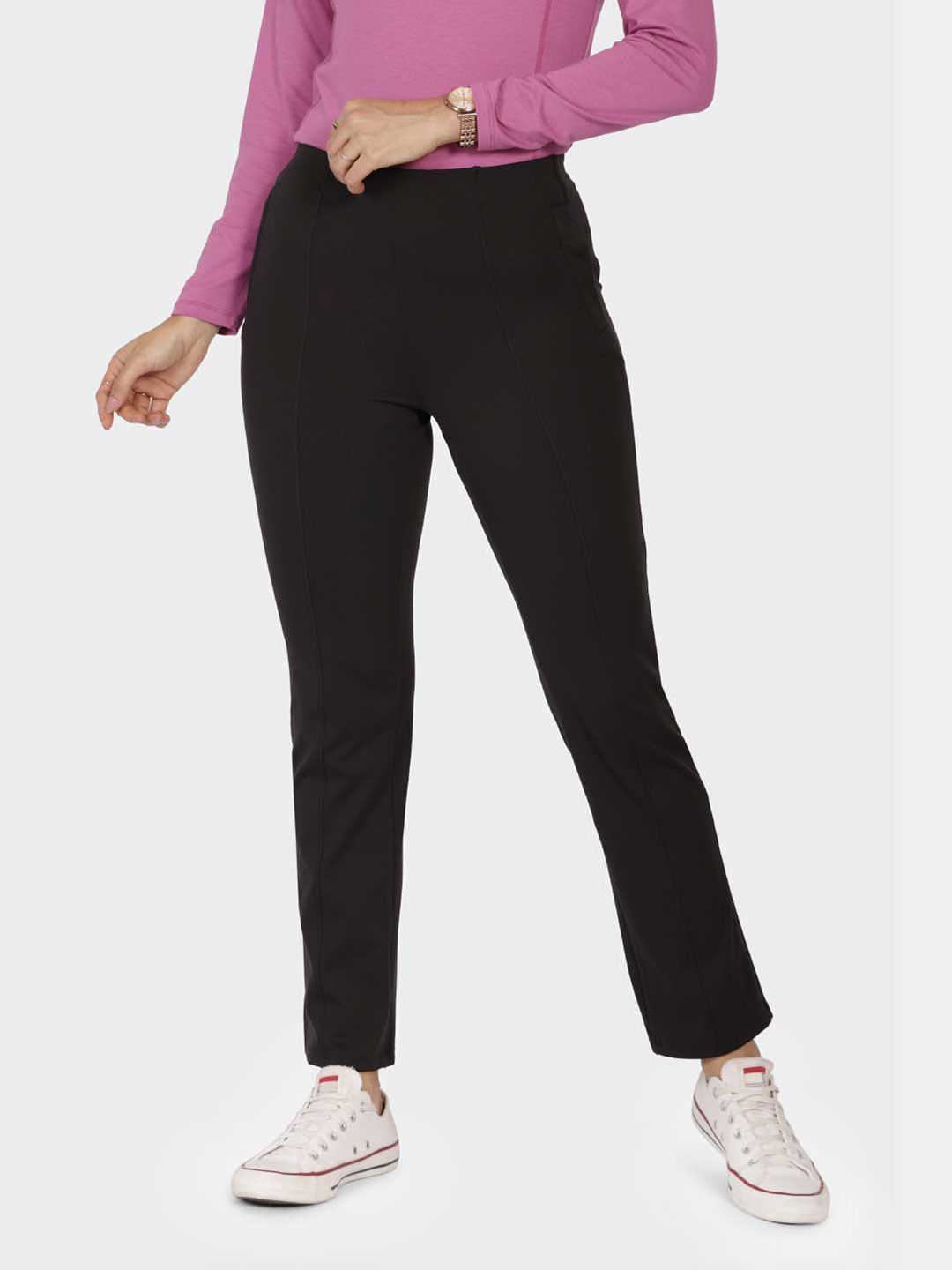 Women Ultimate Straight Fit High-Rise Pleated Trouser Tall Variant