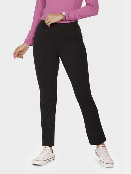 Women Ultimate Straight Fit High-Rise Pleated Trouser Tall Variant