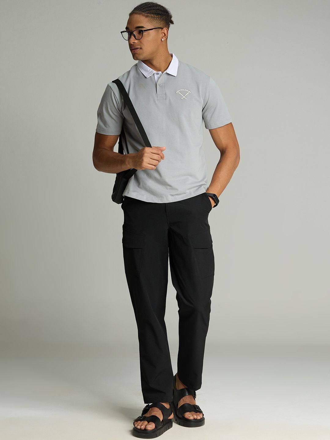 Grey Baseline Polo