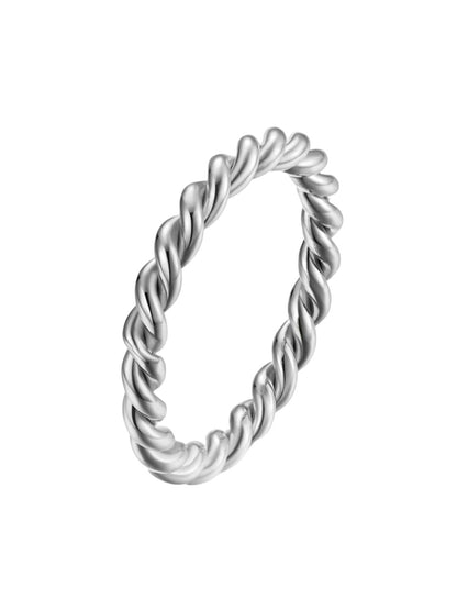 SALTY Stainless Steel Twisted Band Finger Rings