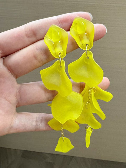 Leaf Shaped Drop Earrings