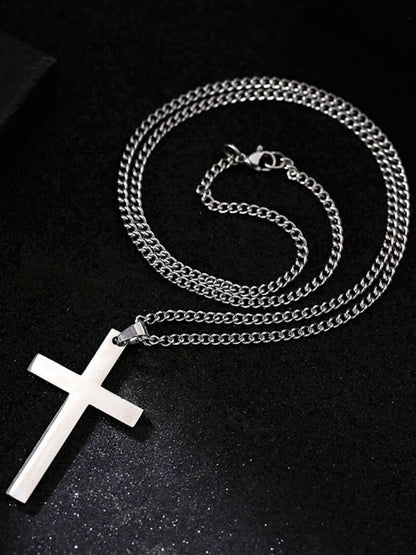SALTY Stainless Steel Sacred Crossroads Pendant With Chain
