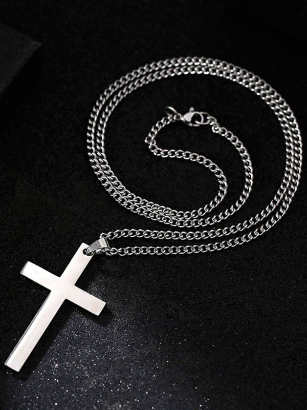SALTY Stainless Steel Sacred Crossroads Pendant With Chain