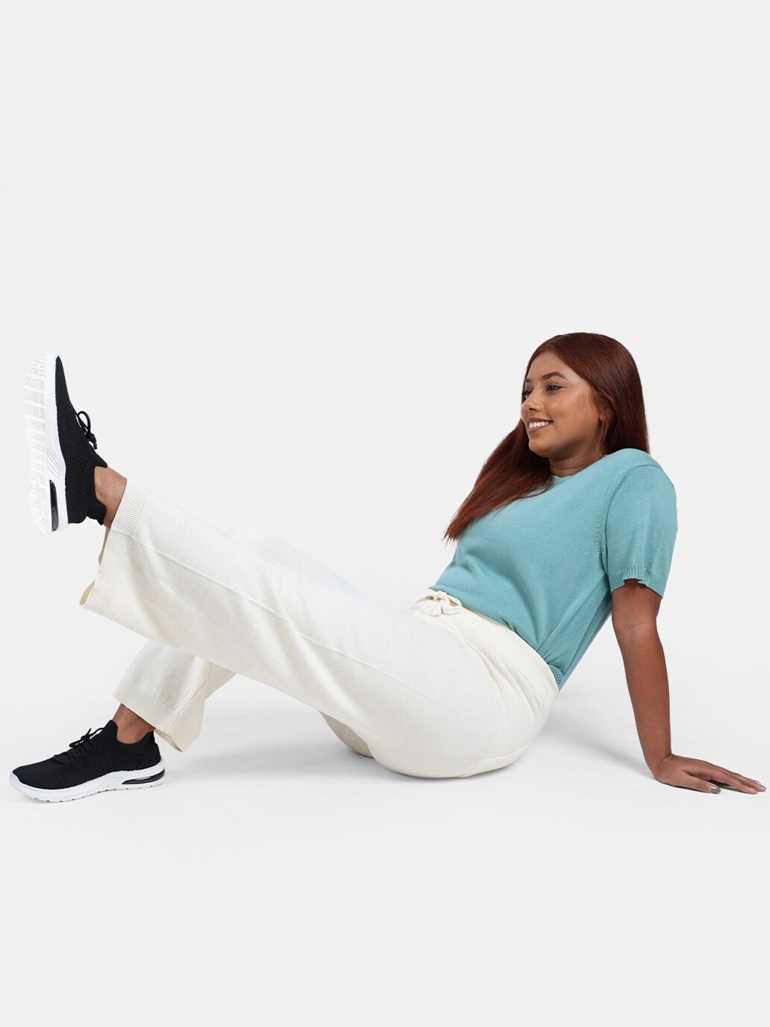 Women Mid-Rise Straight Pure Cotton Track Pants